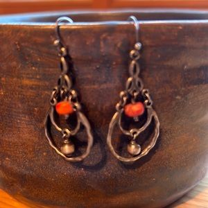 Silpada Sterling Silver Coral Earrings